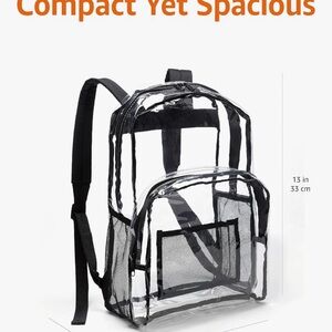 Clear Black Trim Backpack for Men